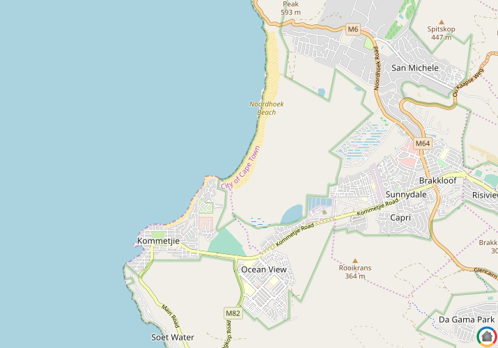 Map location of Kommetjie